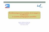Problématiques de la maitrise de la langue à La Réunion et ...