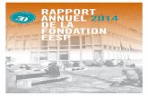 RappoRt annuel 2014 de la Fondation eeSp - HETSL
