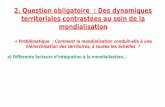 2. Question obligatoire : Des dynamiques territoriales ...