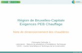 Région de Bruxelles-Capitale Exigences PEB Chauffage