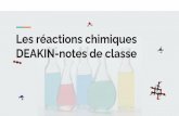 DEAKIN-notes de classe Les réactions chimiques