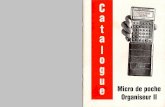 Catalogue - Micro de poche Organiseur II