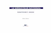 LE MÉDIATEUR NATIONAL RAPPORT 2020 - pole-