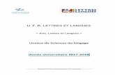 Licence de Sciences du langage Année ... - univ-tours.fr