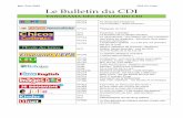 Mai-Juin 2019 CDI St-Yves Le Bulletin du CDI