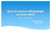 Quoi de neuf en Allergologie en 2018 (JACI)
