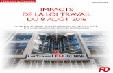 Décembre 2016 IMPACTS DE LA LOI TRAVAIL DU 8 AOÛT 2016