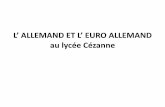 L ALLEMAND ET L EURO ALLEMAND au lycée Cézanne