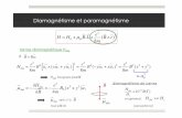 Diamagnétisme et paramagnétisme