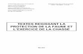 TEXTES REGISSANT LA PROTECTION DE LA FAUNE RCI
