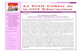 Le Petit Cahier de la CGT Éduc’action