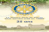 Le Rotary Club de Fléron Club service créé en 1985 25 ans