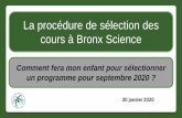 La procédure de sélection des cours à Bronx Science