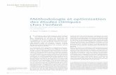 Méthodologie et optimisation des études cliniques chez l ...