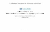 Maitrise et développement microbien