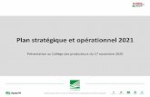 Plan stratégique et opérationnel 2021