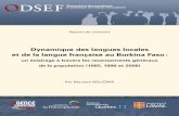 Dynamique des langues locales et de la langue française au ...