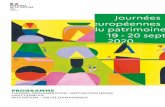 Journées européennes du patrimoine 19 - 20 sept 2020