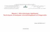 Master I: Microbiologie Appliquée Techniques d’analyses