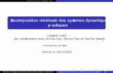 Décomposition minimale des systèmes dynamiques p-adiques