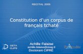 Constitution d’un corpus de français tchaté