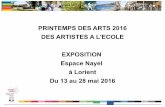 PRINTEMPS DES ARTS 2016 DES ARTISTES A L'ECOLE …