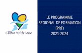 LE PROGRAMME REGIONAL DE FORMATION (PRF) 2021-2024