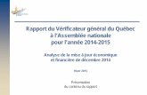 Rapport du Vérificateur général du Québec à l’Assemblée ...