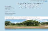 Le parc à karités au Mali : inventaire, volume, houppier ...