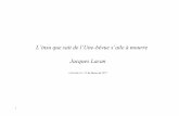 L´insu que sait de l´Une-bévue s´aile à mourre Jacques Lacan