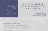 Time Driven activity based costing TD ABC