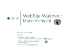 WebSiteWatcher : mode d'emploi