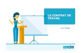 LE CONTRAT DE TRAVAIL - ipcf.be .La conclusion du contrat de travail â€ Notion de contrat de travail