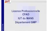 Licence Professionnelle CFAO IUT du MANS iut.univ- .Pr©sentation LP CFAO PLAN ACADEMIQUE DE FORMATION