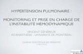 HYPERTENSION PULMONAIRE : MONITORING ET PRISE EN CHARGE .hypertension pulmonaire :!! monitoring et