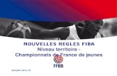 Niveau territoire - Championnats de France de .REGLE DES 24 SECONDES 24 14 secondes non applicables