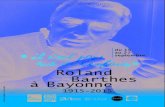 Roland Barthes   Bayonne - lpe- .mardi 15 septembre 18h30 SOIR‰E Dâ€™OUVERTURE Roland Barthes  