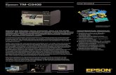 Epson TM-C3400 FICHE TECHNIQUE - reperes- TM-C3400 FICHE TECHNIQUE Imprimez des ©tiquettes, tickets