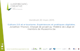LUXEMBOURG CREATIVE 20/03/2015 : Culture 2.0 et e-tourisme