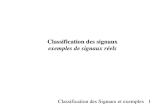 Classification des signaux exemples de signaux r©els