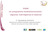 PSDR Un programme multidimensionnel : r©gional, interr©gional et national