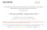 Droit public approfondi - univ-brest.fr I - PRESENTATION DE LA SPECIALITE ¢« DROIT PUBLIC APPROFONDI