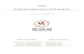 c2015 Projet de programme / Draft program - Inicial ¢â‚¬â€‌ c2015 projet de programme / draft program mise