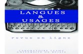 Langues & usages - Langues & Usages est une revue en ligne publi£©e par le Laboratoire LESMS (Les langues