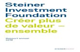 Steiner Investment Rapport annuel 2018 Foundation Cr£©er plus de 2019-03-29¢  STEINER INVEST Rapport