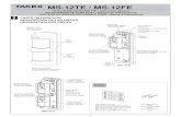 MS-12TE / MS-12FE ... MS-12TE / MS-12FE DUAL ZONE OUTDOOR PIR / Instruction Manual PIR EXTERIOR DE ZONA