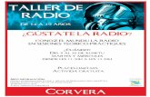 CARTEL TALLER DE RADIO - TALLER DE TALLER DE RADIO RADIO de 14 a 19 a£±os Collabora: CORVERA CORVERA