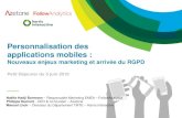 Personnalisation des applications mobiles Personnalisation des applications mobiles : Nouveaux enjeux