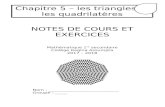 Notes de cours Web view Chapitre 5 â€“ les triangles et les quadrilatأ¨res NOTES DE COURS ET EXERCICES