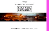 revue DE Presse - Electric-Pop- REVUE DE PRESSE MIDI LIBRE - Mars 2016. REVUE DE PRESSE RTS - Annick